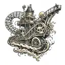 roller-coaster  tattoo design idea