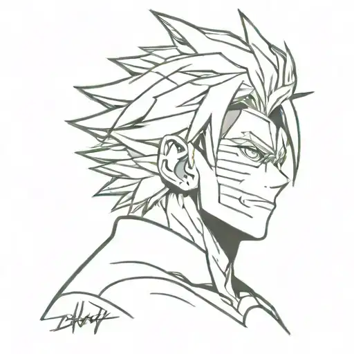 midoriya and ALL might tattoo design idea