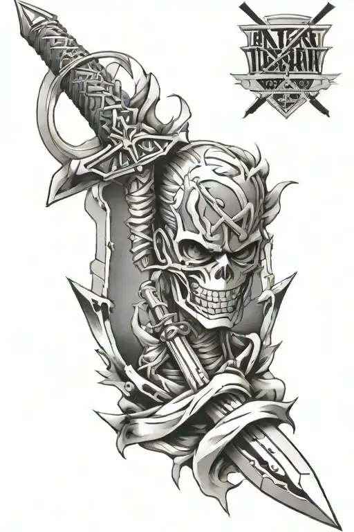 Attack on titan sword  tattoo design idea