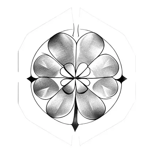 4 leaf Clover tattoo design idea