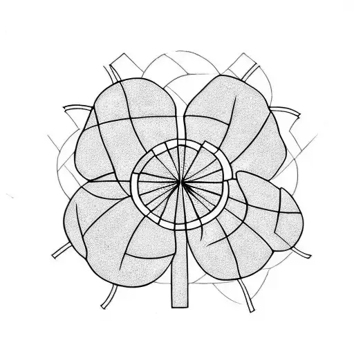 4 leaf Clover tattoo design idea