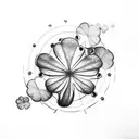4 leaf Clover tattoo design idea