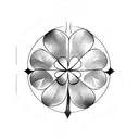 4 leaf Clover tattoo design idea