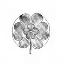 4 leaf Clover tattoo design idea