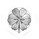 4 leaf Clover tattoo design idea