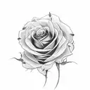 red rose and black Rose  tattoo design idea