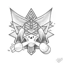 skater with ice cream tattoo design idea