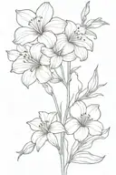 daisy flower and sweet pea flower and poppy flower and gladiolus flower and amaryllis flower and rose flower  tattoo design idea