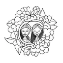 aunt and niece love tattoo design idea