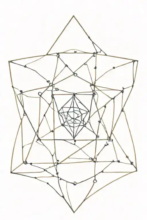 metatron's cube and Fibonacci spiral tattoo design idea
