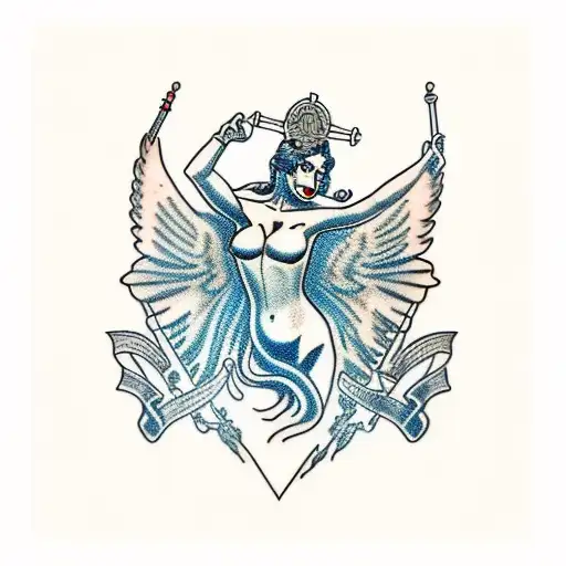 Greek Muse Full Body tattoo design idea