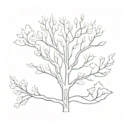 aspen tree tattoo design idea