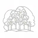 aspen tree tattoo design idea