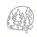 aspen tree tattoo design idea