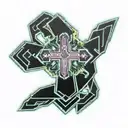 cross with a ribbon around it tattoo design idea