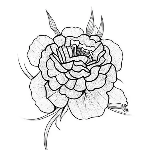 carnations and water and spine tattoo tattoo design idea