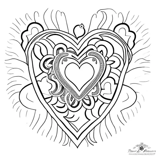 A heart-shaped design with the names Nandita and Kanishk intertwined tattoo design idea