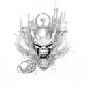 Evil  tattoo design idea