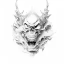 Evil  tattoo design idea