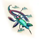 mantis tattoo design idea
