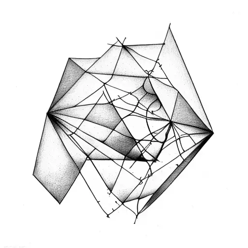 Abstract geometric shapes representing the different facets of autism spectrum disorder tattoo design idea