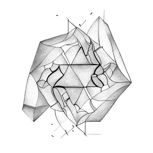 Abstract geometric shapes representing the different facets of autism spectrum disorder tattoo design idea