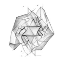 Abstract geometric shapes representing the different facets of autism spectrum disorder tattoo design idea