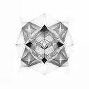 Abstract geometric shapes representing the different facets of autism spectrum disorder tattoo design idea