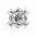 Abstract geometric shapes representing the different facets of autism spectrum disorder tattoo design idea