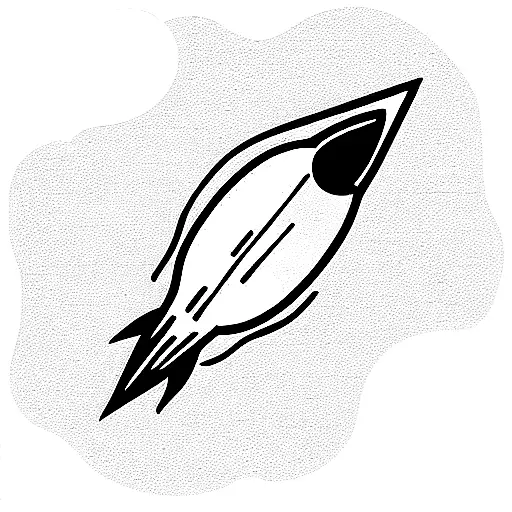 rocket small tattoo design idea