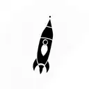 rocket small tattoo design idea