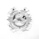 astronomy small tattoo design idea