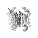 chemical sign for dopamin  tattoo design idea