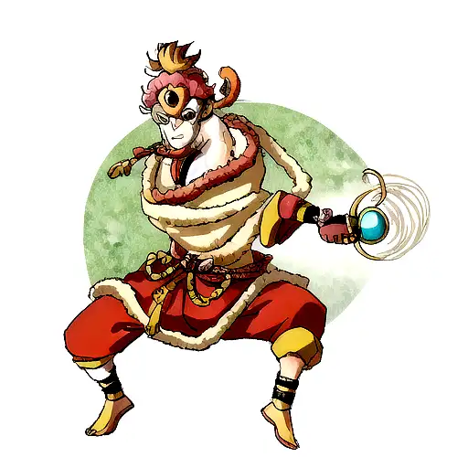 monkey king tattoo design idea