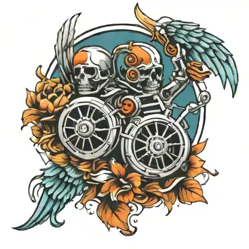 turbo angels tattoo design idea