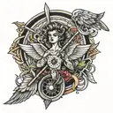 turbo angels tattoo design idea