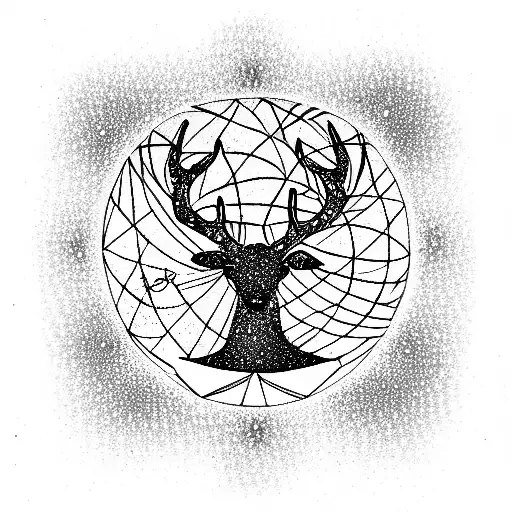  tree of life deer constellation Infinity Symbol tattoo design idea