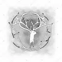  tree of life deer constellation Infinity Symbol tattoo design idea