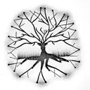  tree of life deer constellation Infinity Symbol tattoo design idea