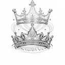 Queen's Crown princess tattoo design idea