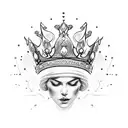 Queen's Crown princess tattoo design idea