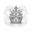 Queen's Crown princess tattoo design idea