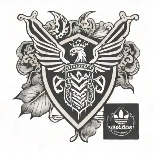adidas originals logo intertwined heart of midlothian  tattoo design idea