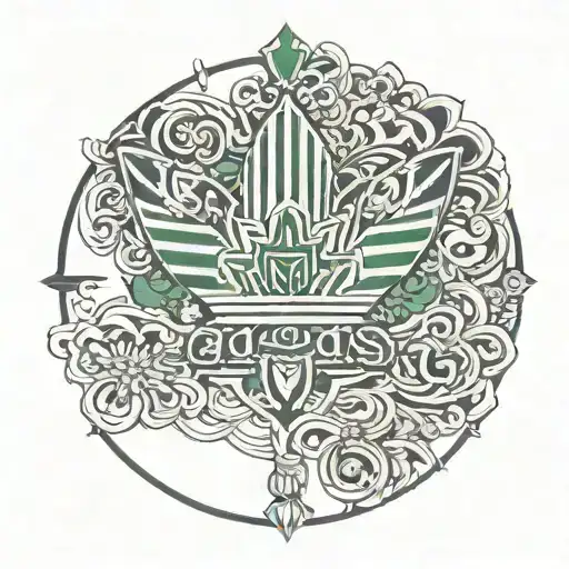 adidas originals logo incorporated tattoo design idea