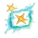 starfish floating tattoo design idea