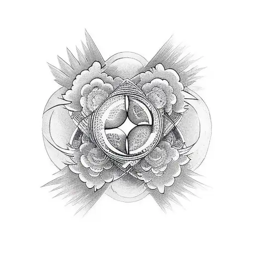 crow and dove yinyang tattoo design idea