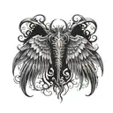 Demonic wings with webbing tattoo design idea