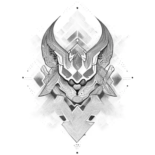 unit matrix tattoo design idea