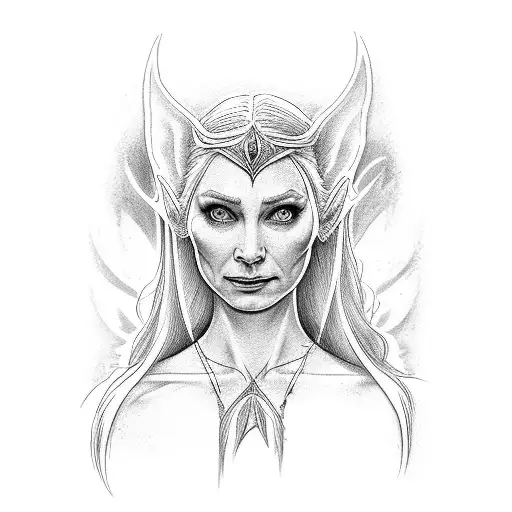 galadriel tattoo design idea