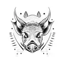 wild boar tattoo design idea